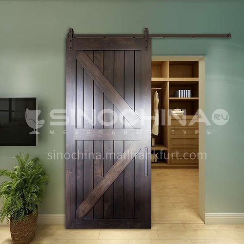 T Kitchen Barn Door Log Color Nordic Hanging Rail Sliding Bathroom Cloakroom Custom 2 T Kitchen Barn Door Log Color Nordic, Indoor Sliding Door Rail